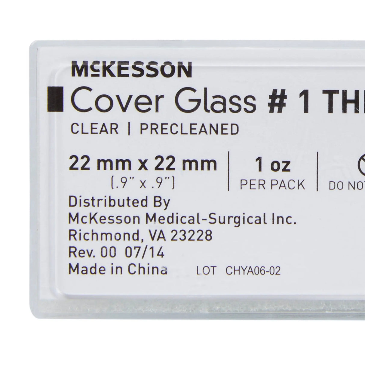 McKesson Cover Glass, 22 x 22 mm McKesson