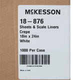 McKesson Crepe Scale Liner Paper, 18 Inch x 24 Inch, White McKesson