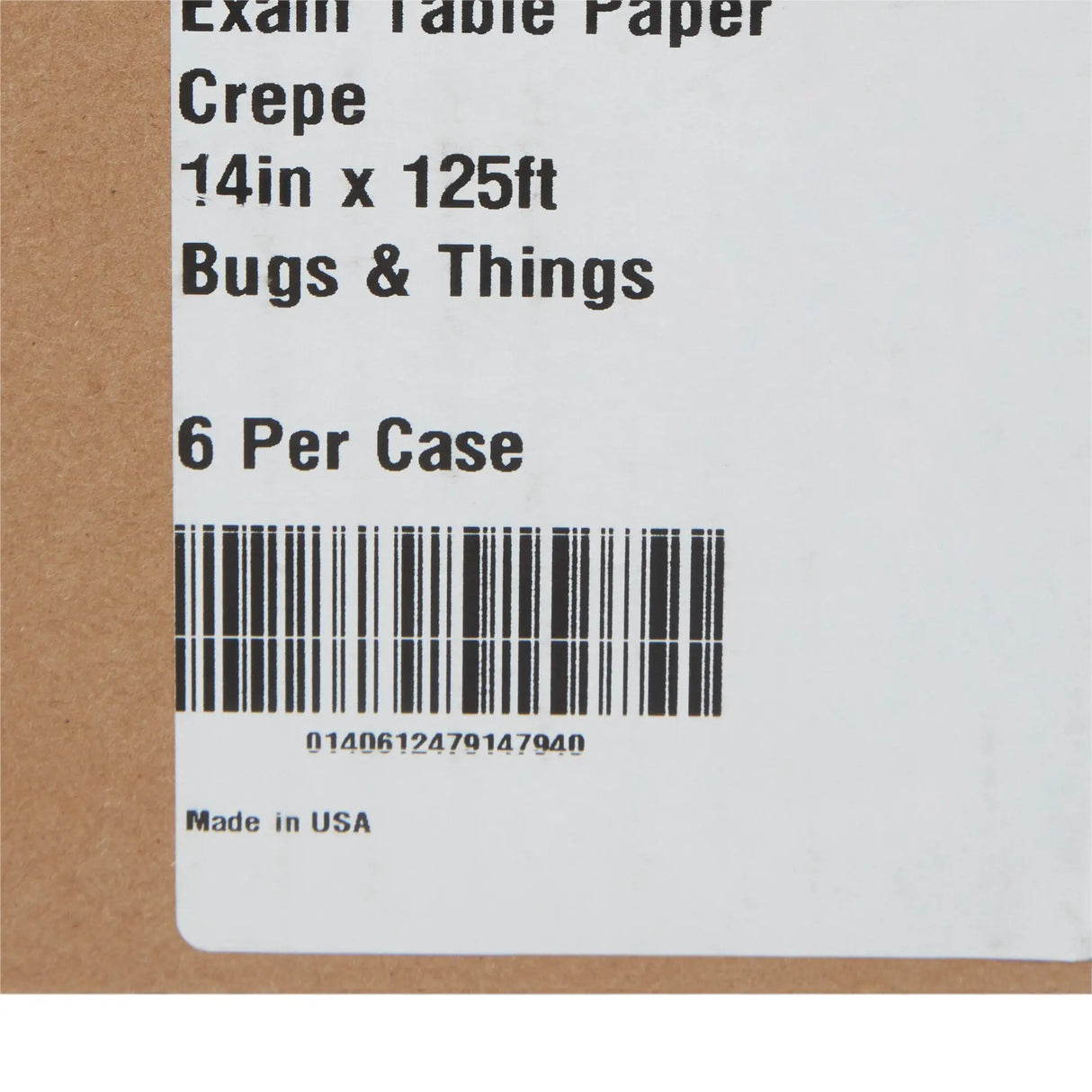 McKesson Crepe Table Paper, 14 Inch x 125 Foot, Print (Bugs and Things) McKesson