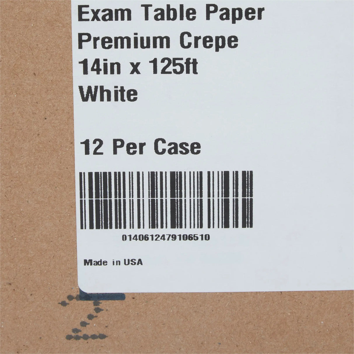 McKesson Crepe Table Paper, 14 Inch x 125 Foot, White McKesson