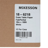 McKesson Crepe Table Paper, 18 Inch x 100 Foot, White McKesson