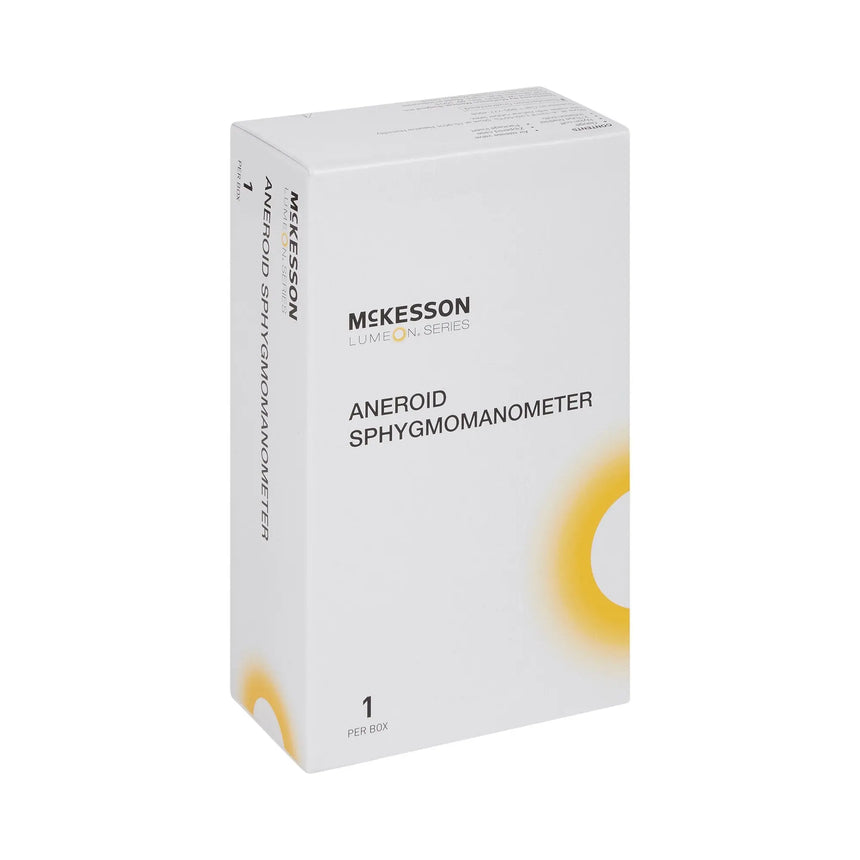 McKesson Deluxe Aneroid Sphygmomanometer with Cuff, 2-Tube, Pocket Size, Handheld, Adult Cuff, Orange, Arm McKesson Deluxe