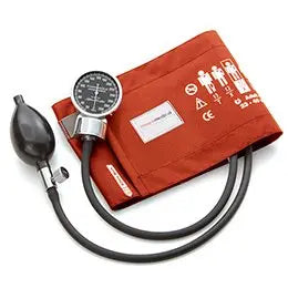 McKesson Deluxe Aneroid Sphygmomanometer with Cuff, 2-Tube, Pocket Size, Handheld, Adult Cuff, Orange, Arm McKesson Deluxe