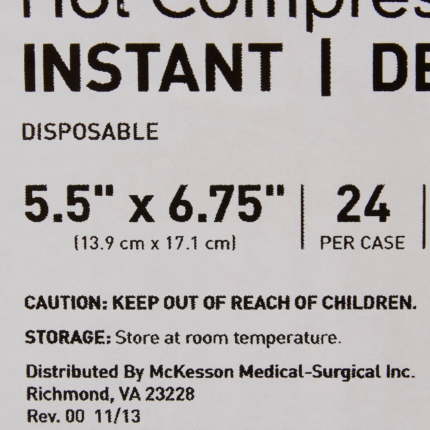 McKesson Deluxe Hot Pack, 5½ x 6¾ Inch McKesson