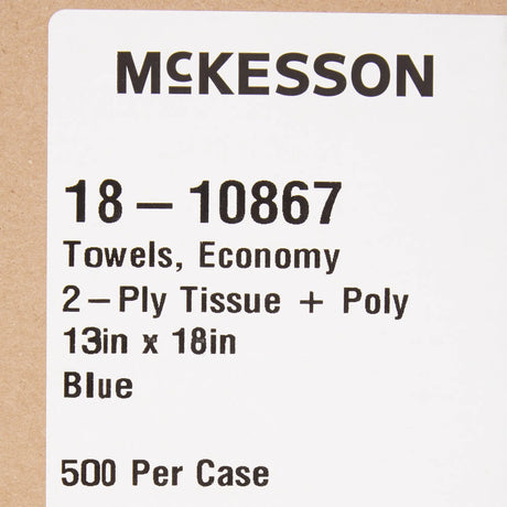 McKesson Deluxe Nonsterile Blue Procedure Towel, 13 x 18 Inch McKesson