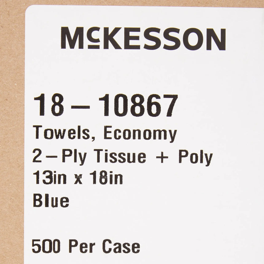 McKesson Deluxe Nonsterile Blue Procedure Towel, 13 x 18 Inch McKesson