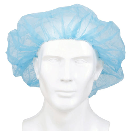 McKesson Disposable Bouffant Surgical Caps, Blue, Elastic Closure, 21" - getMovility