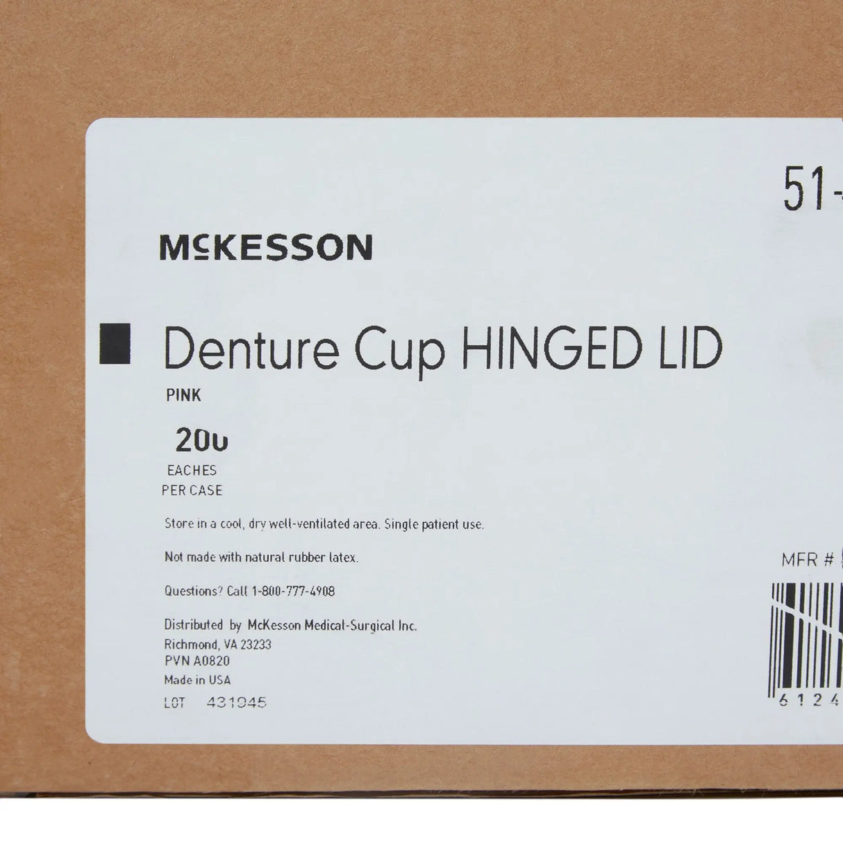 McKesson Disposable Denture Cup McKesson