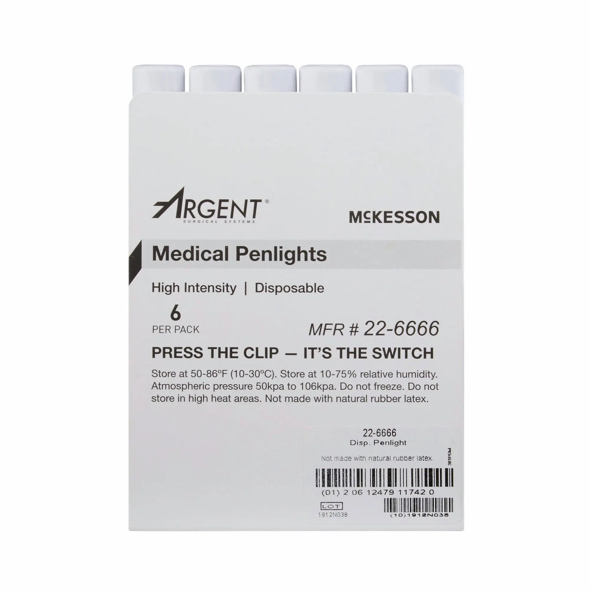 McKesson Disposable Penlight White Light, 4½ Inch McKesson