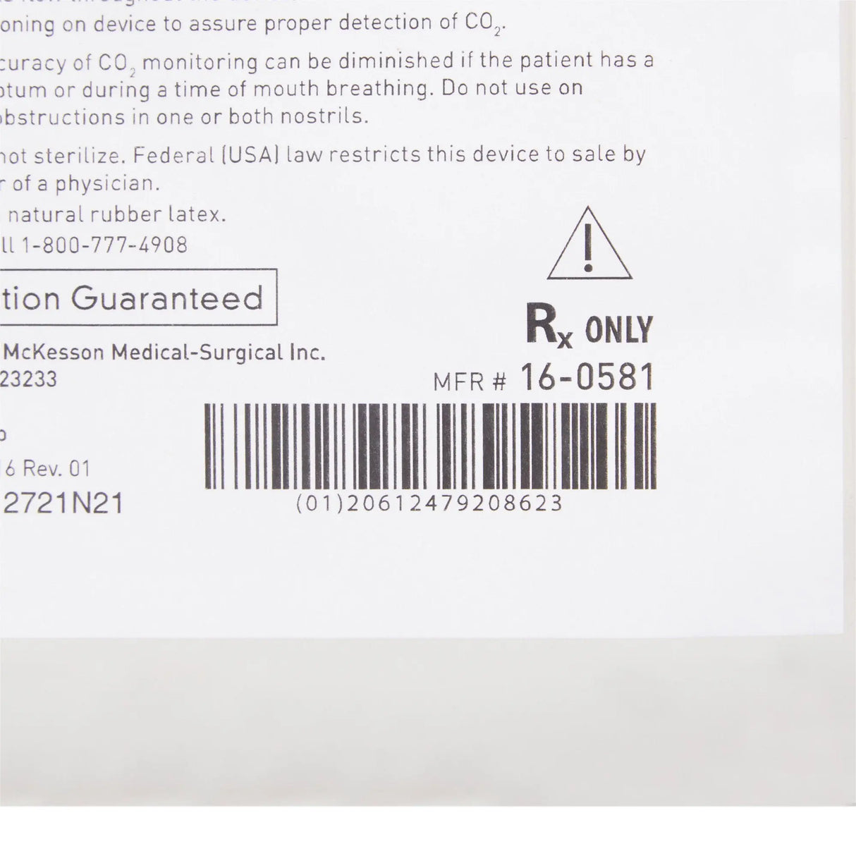 McKesson ETCO2 Nasal Sampling Cannula with O2 McKesson