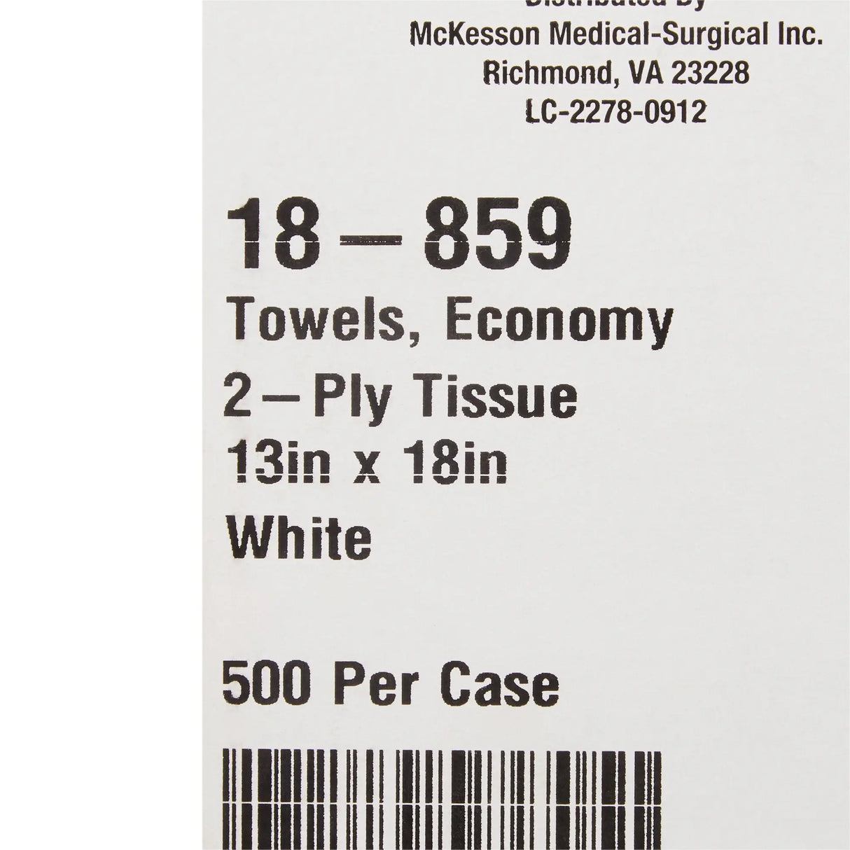 McKesson Economy Nonsterile White Procedure Towel, 13 x 18 Inch McKesson