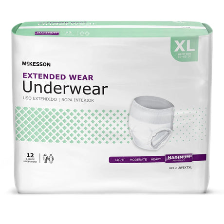 McKesson Extended Wear Maximum Absorbent Underwear, Extra Large McKesson