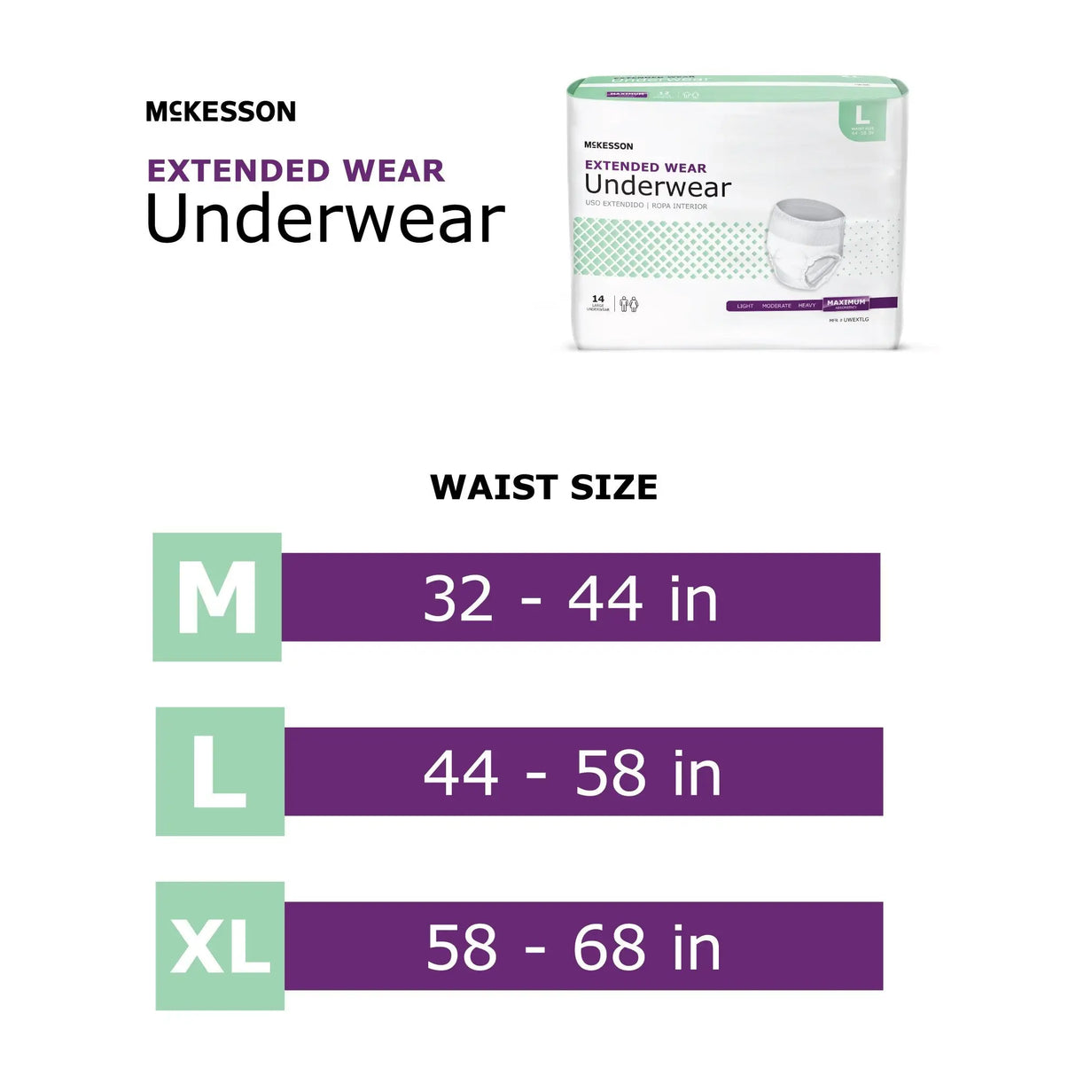 McKesson Extended Wear Maximum Absorbent Underwear, Extra Large McKesson