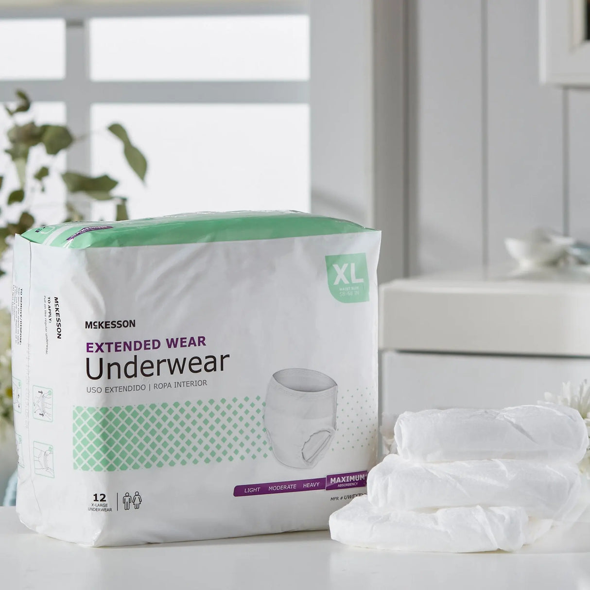 McKesson Extended Wear Maximum Absorbent Underwear, Extra Large McKesson