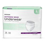 McKesson Extended Wear Maximum Absorbent Underwear, Large McKesson