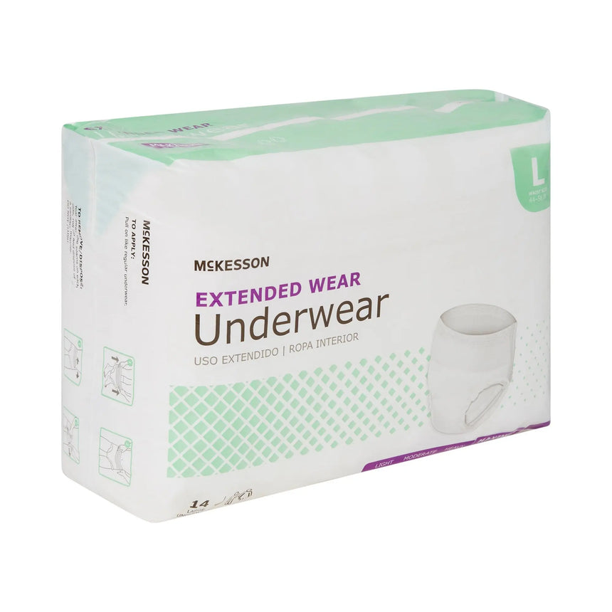 McKesson Extended Wear Maximum Absorbent Underwear, Large McKesson
