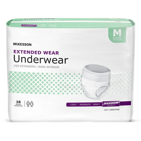 McKesson Extended Wear Maximum Absorbent Underwear, Medium McKesson