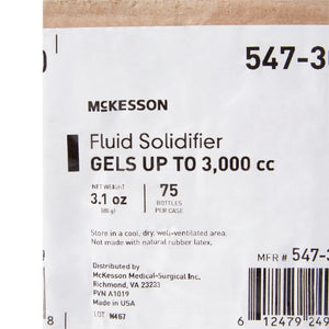 McKesson Fluid Solidifier - Fast, Effective, Gels up to 3,000 cc - Screw Cap Bottle, 3.1 oz McKesson