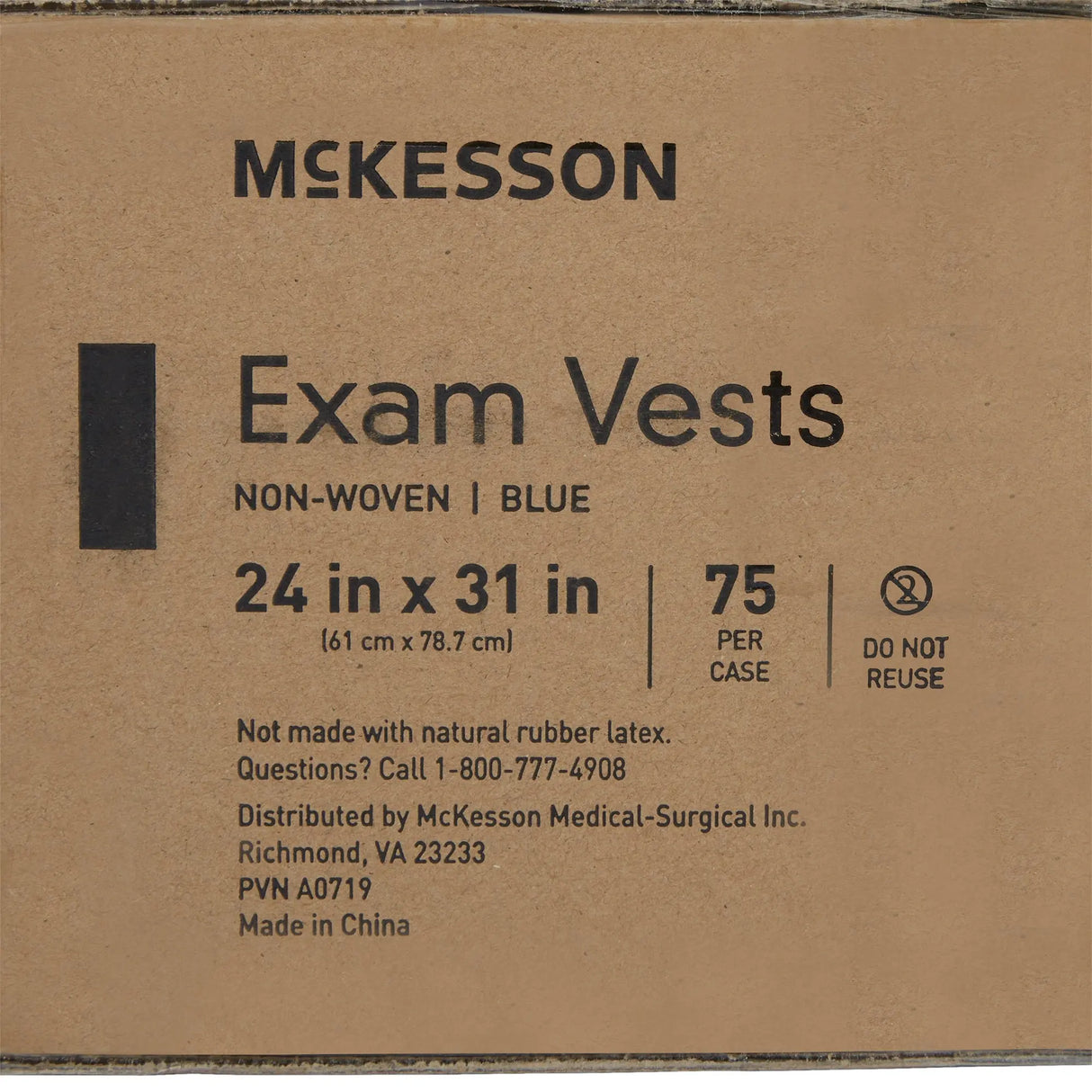 McKesson Front Opening Exam Vest, Blue McKesson