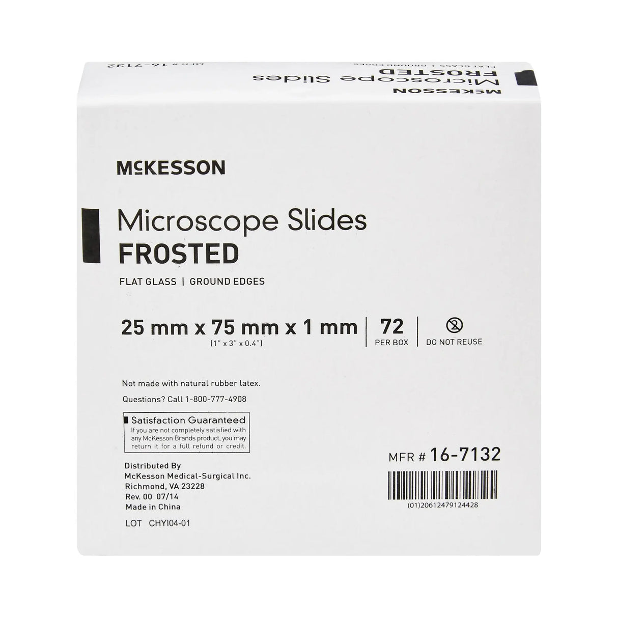 McKesson Frosted Microscope Slide, 1 x 3 Inch McKesson