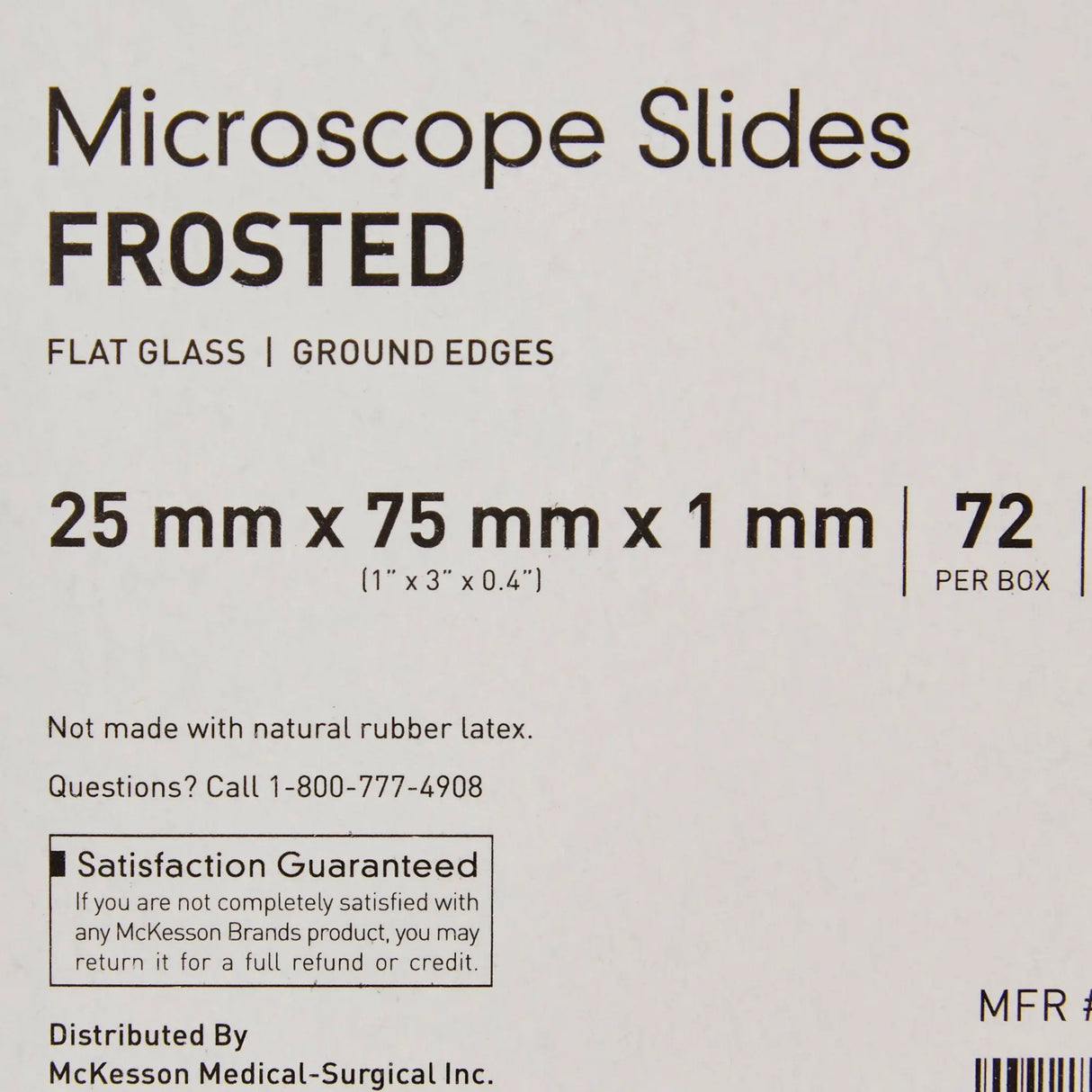 McKesson Frosted Microscope Slide, 1 x 3 Inch McKesson