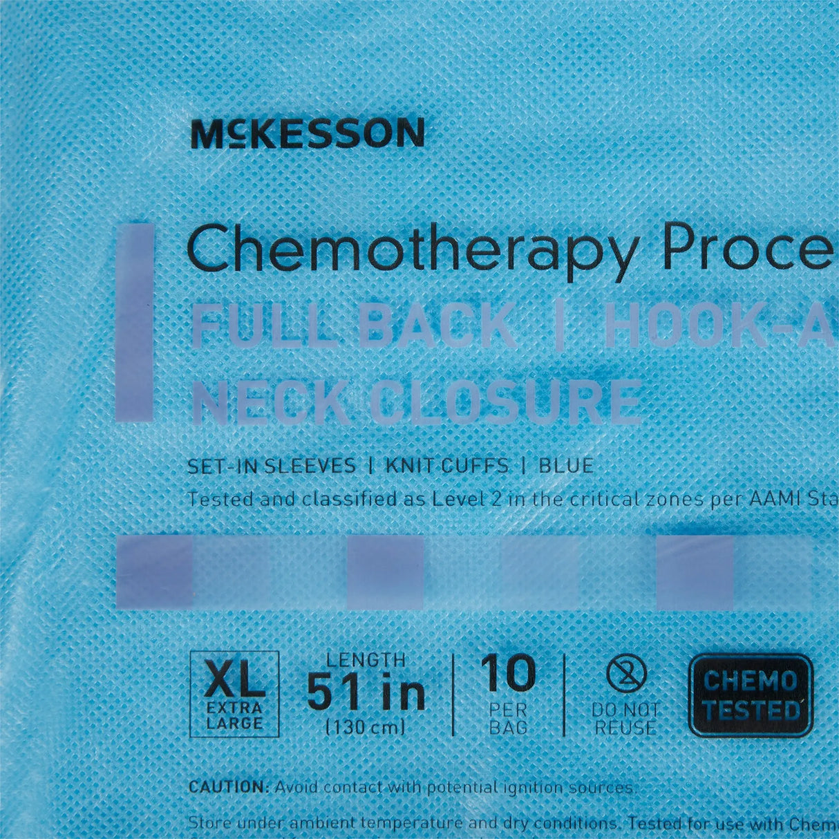 McKesson Full Back Chemotherapy Procedure Gown, Extra Large McKesson