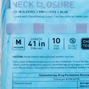 McKesson Full Back Chemotherapy Procedure Gown, Medium McKesson