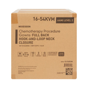 McKesson Full Back Chemotherapy Procedure Gown, Medium McKesson