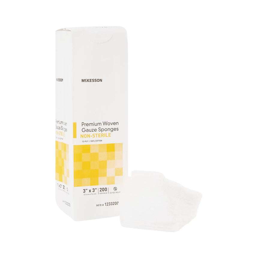 McKesson Gauze Sponge, 3 x 3 Inch, 12-Ply McKesson