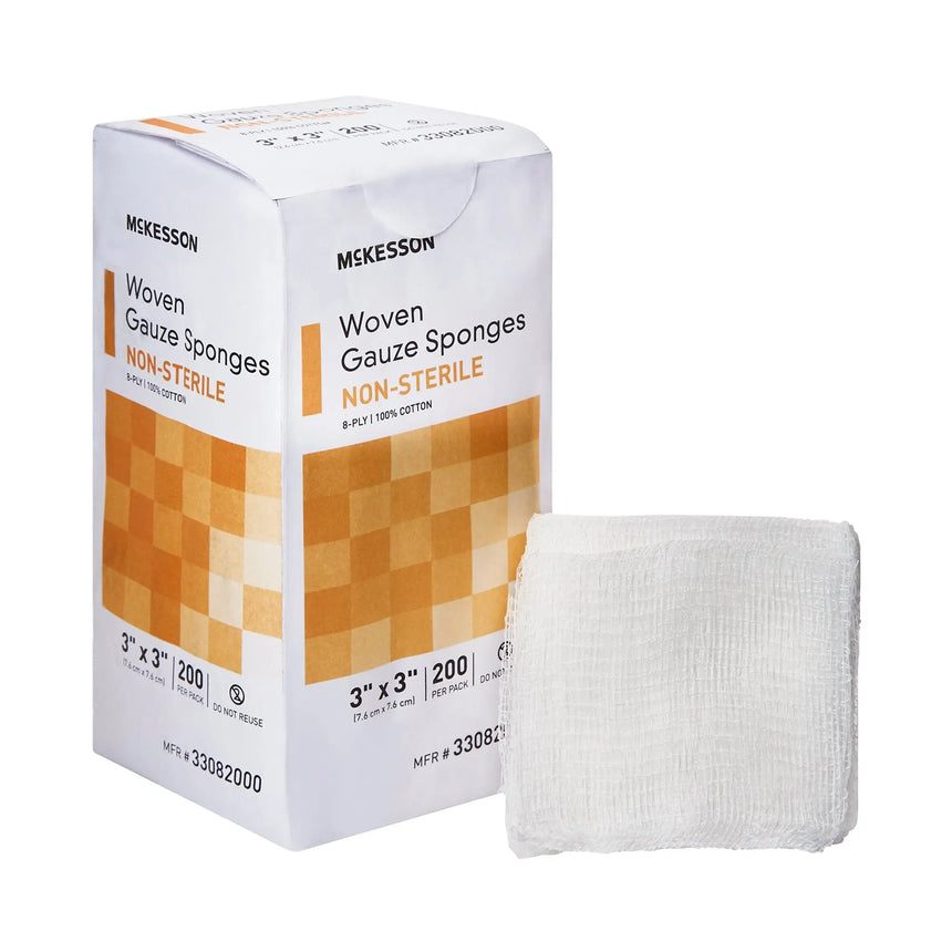 McKesson Gauze Sponge, 3 x 3 Inch, 8-Ply McKesson