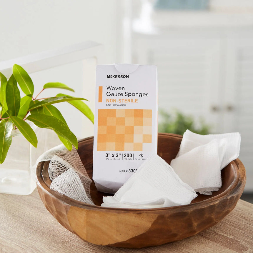 McKesson Gauze Sponge, 3 x 3 Inch, 8-Ply McKesson