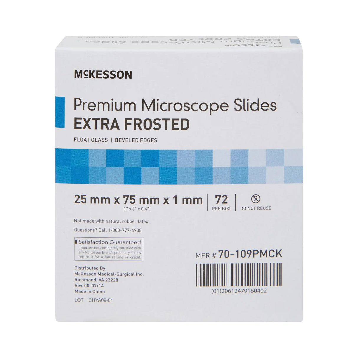 McKesson Glass Microscope Slide, 25 x 75 x 1 mm McKesson