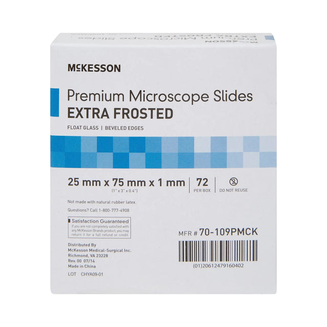 McKesson Glass Microscope Slide, 25 x 75 x 1 mm McKesson