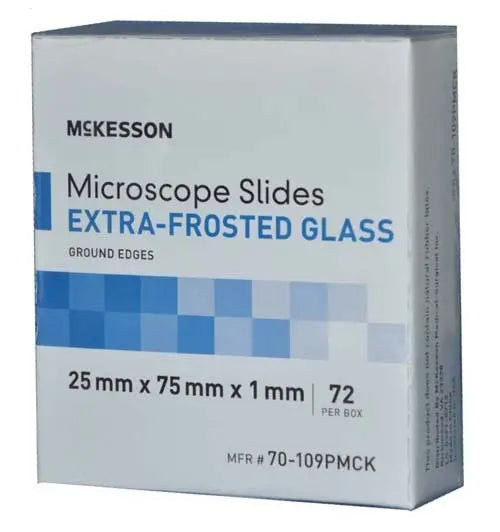 McKesson Glass Microscope Slide, 25 x 75 x 1 mm McKesson