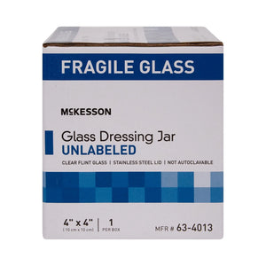 McKesson Glass Unlabeled Sundry Jar, 4 x 4 in McKesson