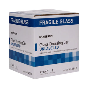 McKesson Glass Unlabeled Sundry Jar, 4 x 4 in McKesson
