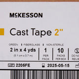 McKesson Green Cast Tape, 2 Inch x 4 Yard McKesson