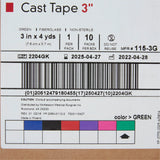 McKesson Green Cast Tape, 3 Inch x 4 Yard McKesson