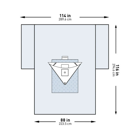 McKesson Heavy-Duty Knee Arthroscopy Drape, 114 x 88 x 116 Inch McKesson