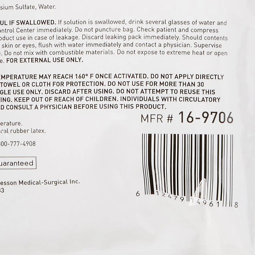McKesson Hot Pack, Instant Chemical Activation, General Purpose, 5 x 7 Inch McKesson