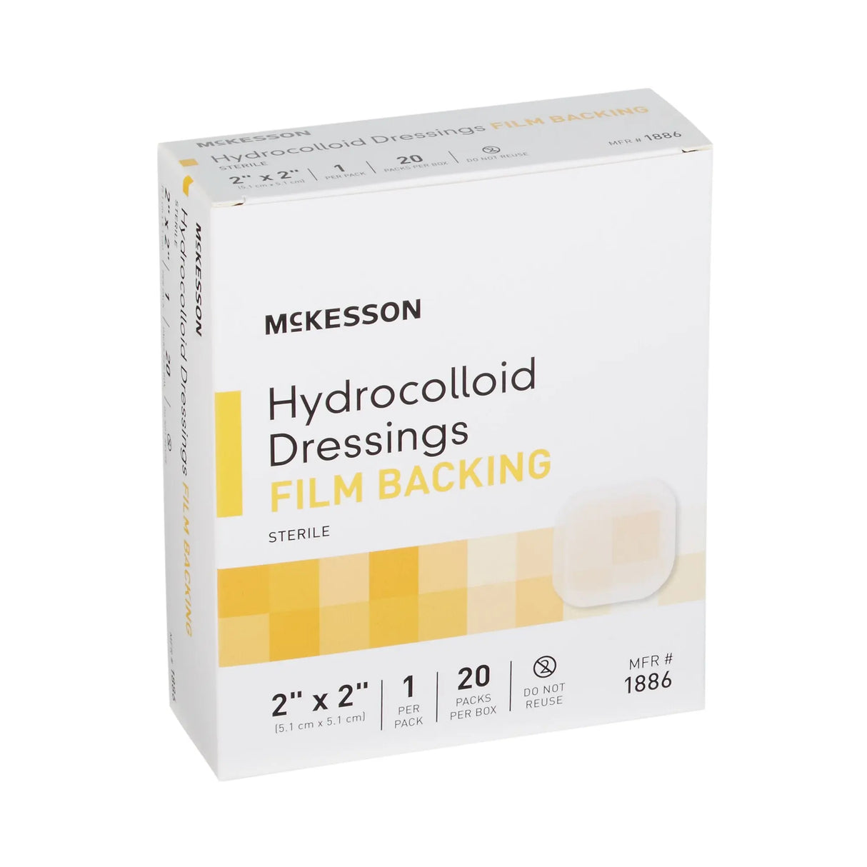 McKesson Hydrocolloid Dressing, 2 x 2 Inch McKesson