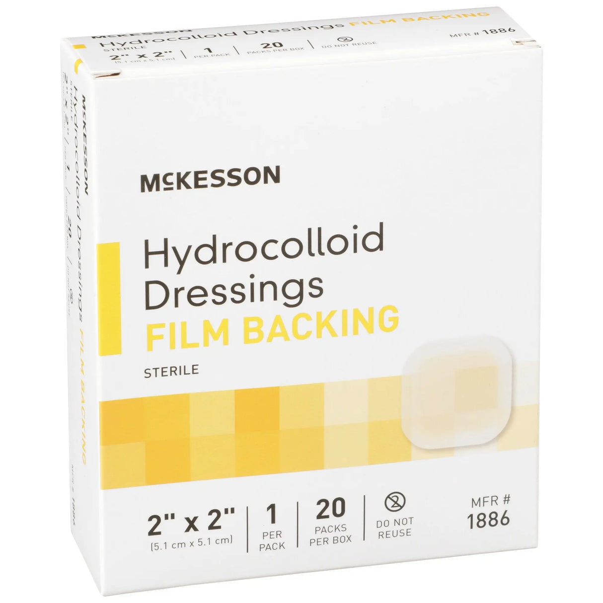 McKesson Hydrocolloid Dressing, 2 x 2 Inch McKesson