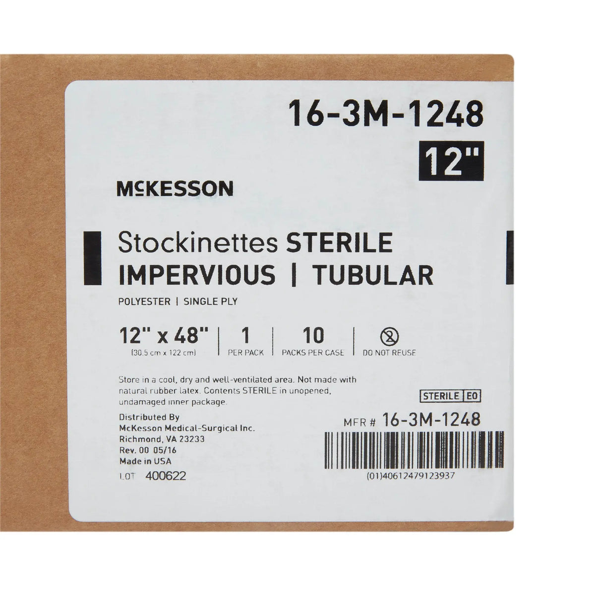 McKesson Impervious Surgical Stockinette, 12 x 48 Inch McKesson