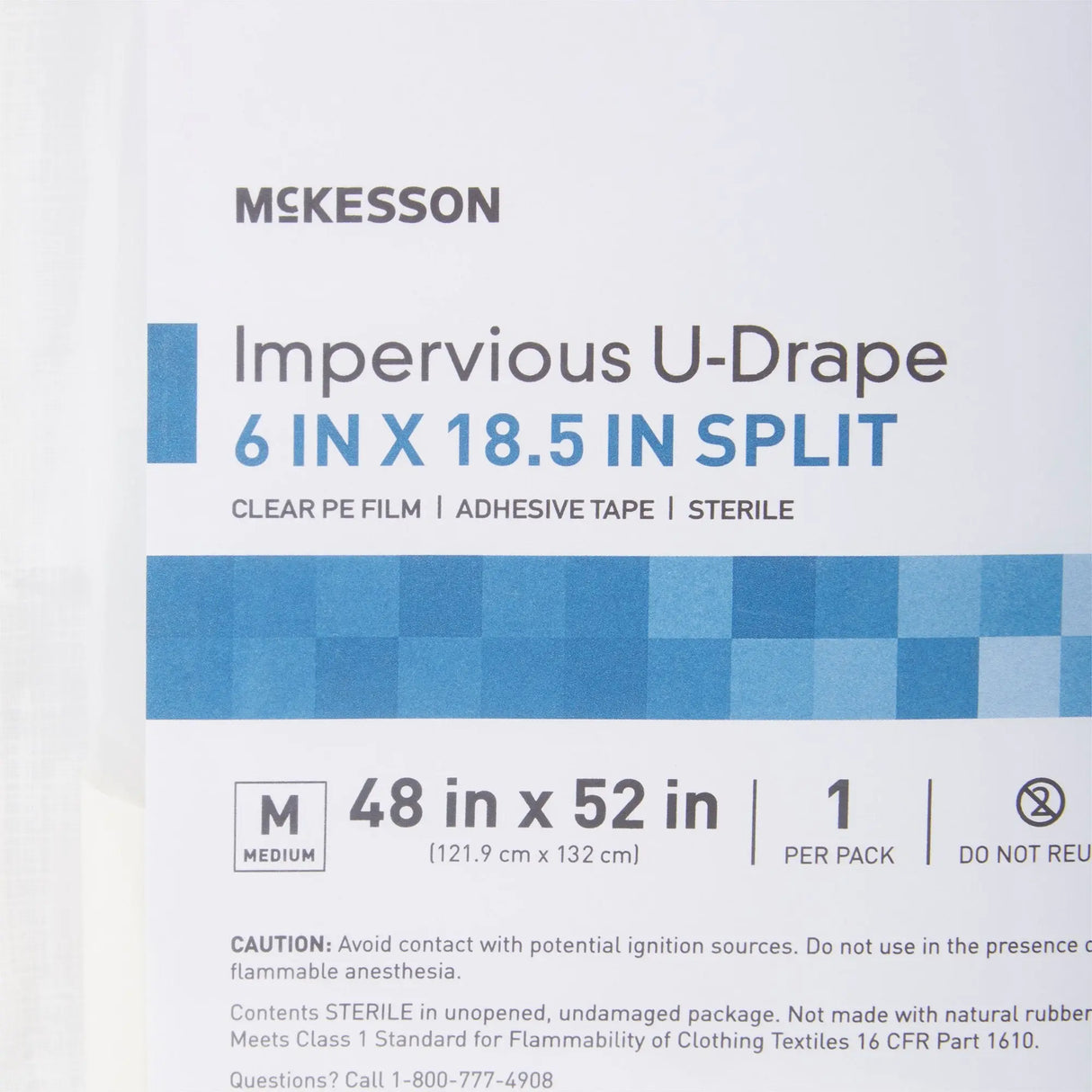 McKesson Impervious U-Drape, 52 x 48 Inch McKesson