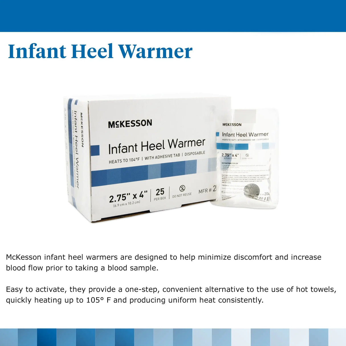 McKesson Infant Heel Warmer, 2¾ x 4 Inch McKesson