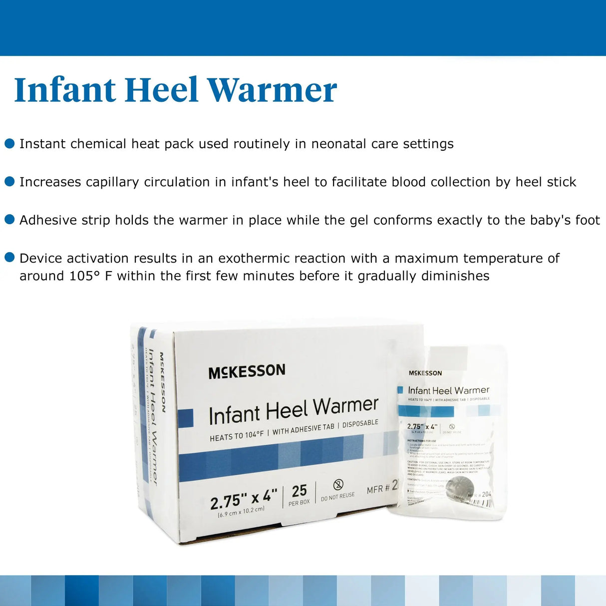 McKesson Infant Heel Warmer, 2¾ x 4 Inch McKesson