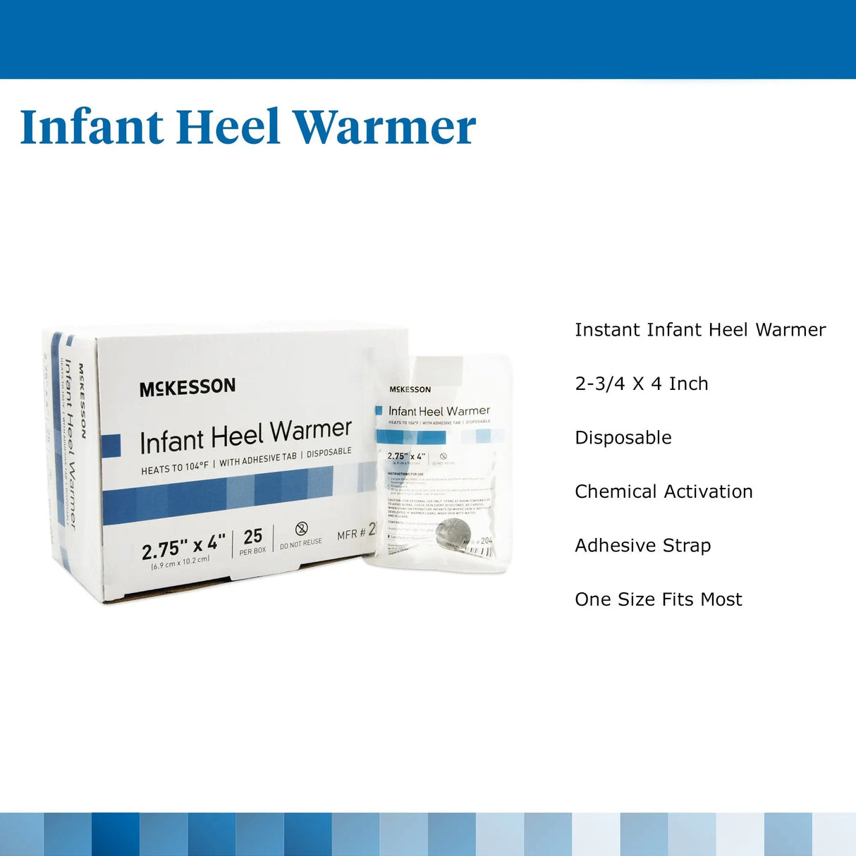 McKesson Infant Heel Warmer, 2¾ x 4 Inch McKesson