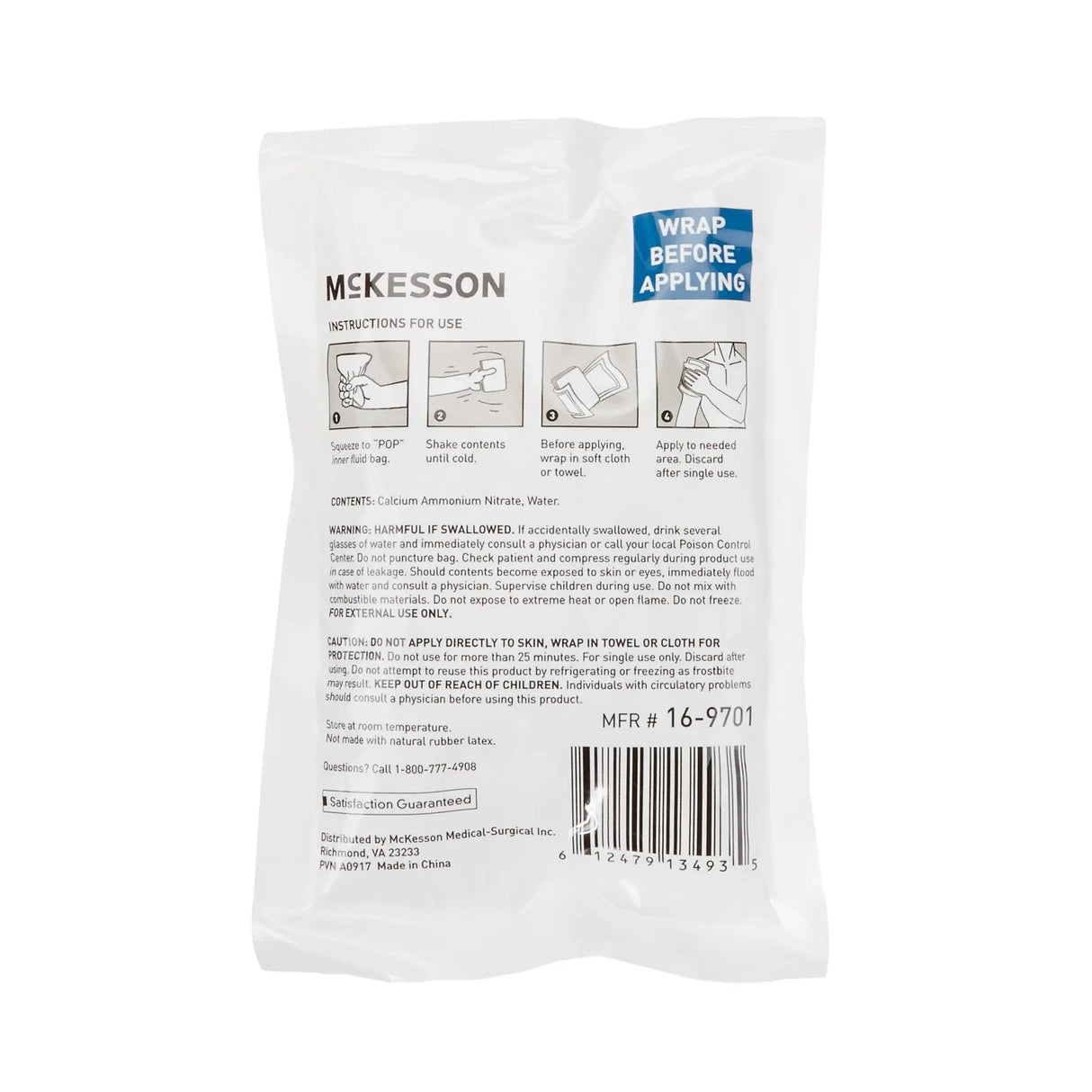 McKesson Instant Cold Pack, 4 x 6 Inch McKesson