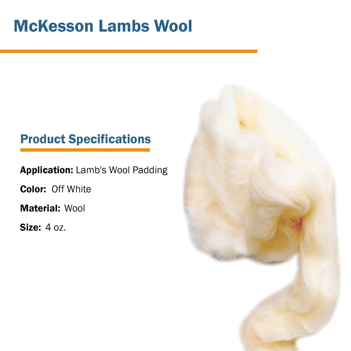 McKesson Lamb's Wool, 4 oz. McKesson