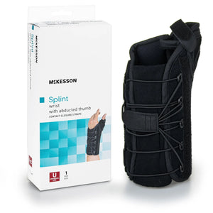 McKesson Left Wrist Splint with Abducted Thumb, One Size Fits Most McKesson